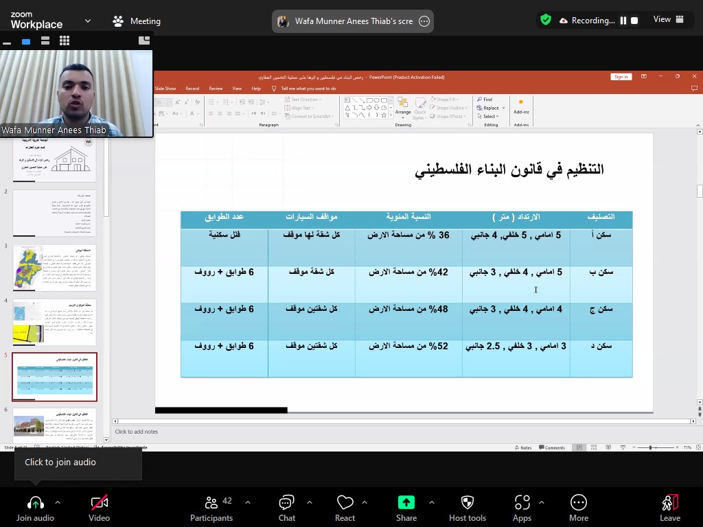 الجامعة تنظّم ورشة عمل لطلبة دبلوم تخمين العقارات