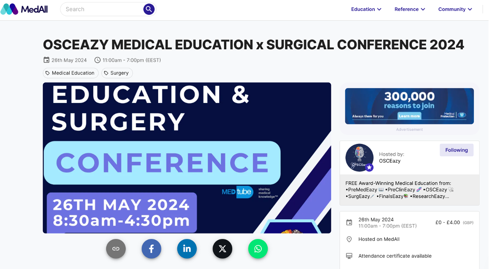 The AAUP Faculty of Medicine’s Dean Participates in the Inauguration of the OSCEazy Medical Education / Surgical Conference 2024