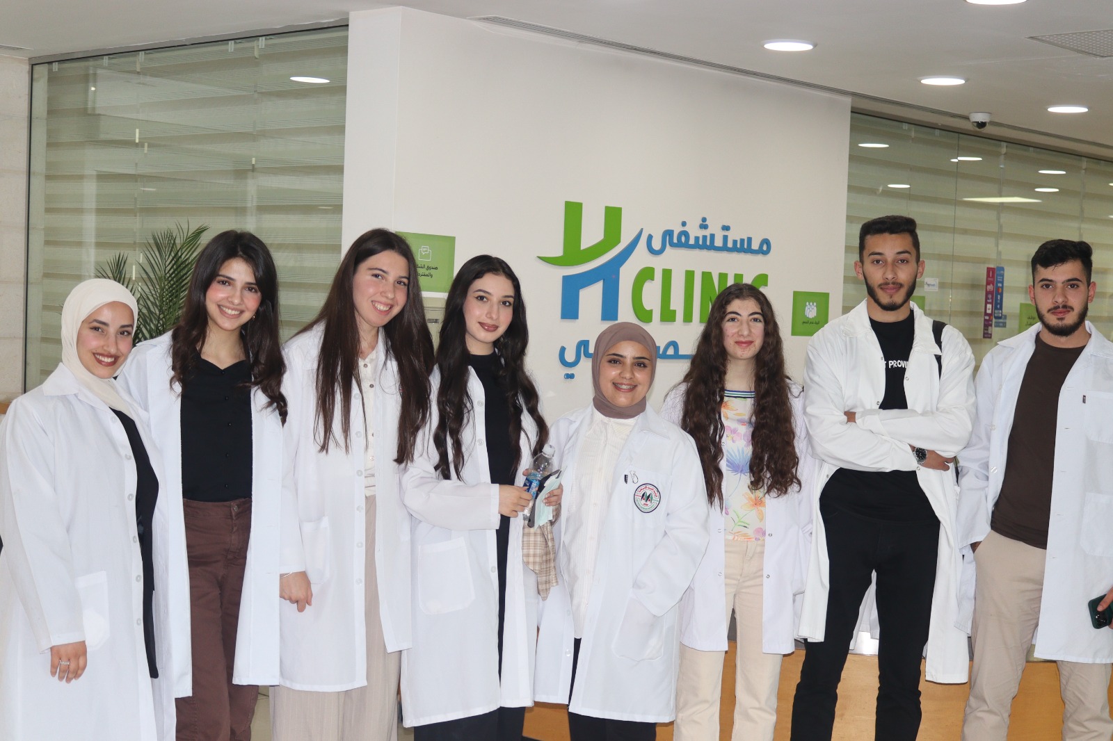 An AAUP Group of Medical Students in Ramallah Complete Practical Training at the Hclinic Specialty Hospital