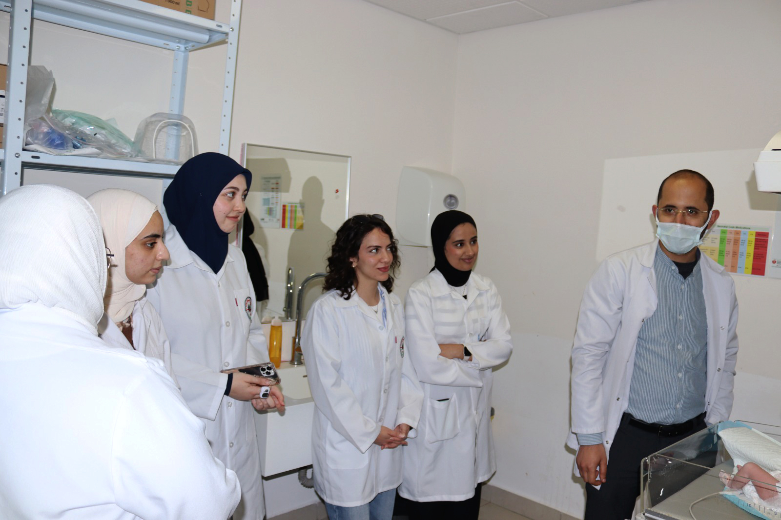 An AAUP Group of Medical Students in Ramallah Complete Practical Training at the Hclinic Specialty Hospital