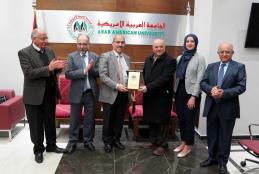 The Secretary General of the Jordanian Medical Council visits Arab American University campus in Ramallah